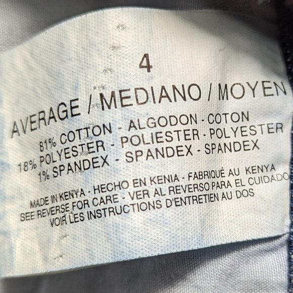 JEANSTAR Embroidered Cuffed Stretch Jean Capris Dark Wash Size 4 - Picture 3 of 14